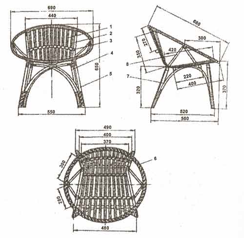 Как сделать садовое складное кресло Кентукки. Размеры деталей | kormstroytorg.ru