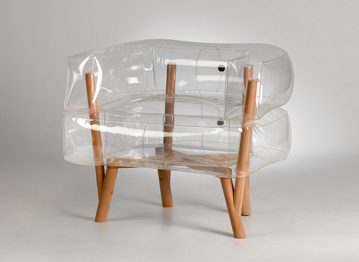 Прозрачное надувное кресло