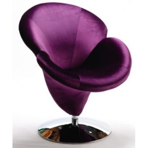 Барное необычное пурпурное кресло
