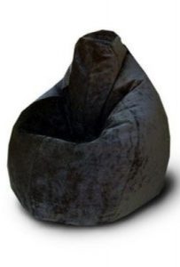 Бескаркасная черная груша кресло из велюра