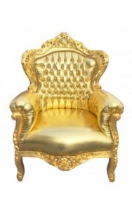 Блестящее яркое желтое кресло