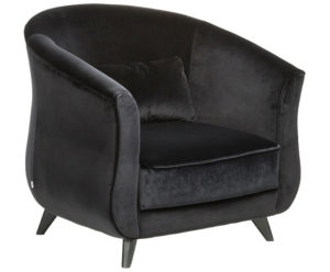 Красивое миниатюрное черное кресло для дома