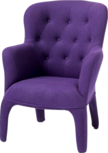 Красивый дизайн фиолетового кресла