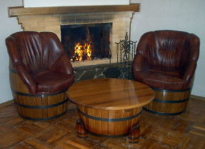 Кресла на основе деревянной бочки