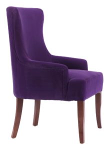 Кресло на высоких ножках в фиолетовом цвете