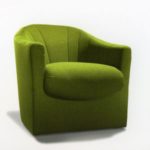 Кресло с мягким наполнителем в зеленом цвете