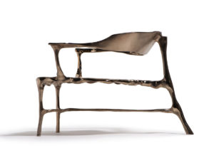 Кресло в орининальном дизайне из бронзы