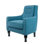 Мягкое современное кресло в голубом цвете