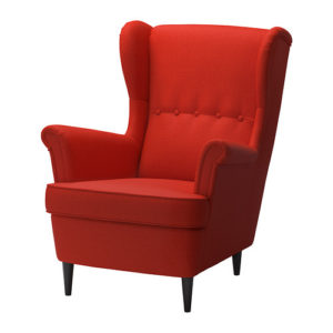 Необычный дизайн красного кресла