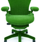 Необычный дизайн зеленого кресла