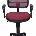 Офисное бордовое кресло