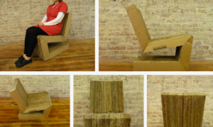 Применение современного кресла из картона