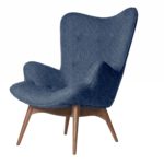 Синее современное кресло для обустройства дома