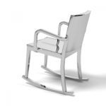Современное кресло качалка, созданное из алюминия