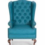 Стеганое голубое кресло