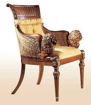 Стильное и дорогое кресло из бронзы