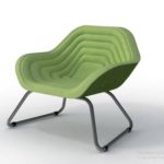 Стильное оригинальное зеленое кресло