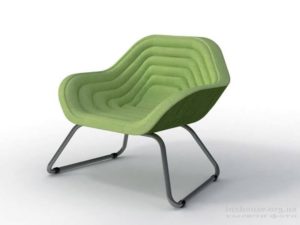 Стильное оригинальное зеленое кресло