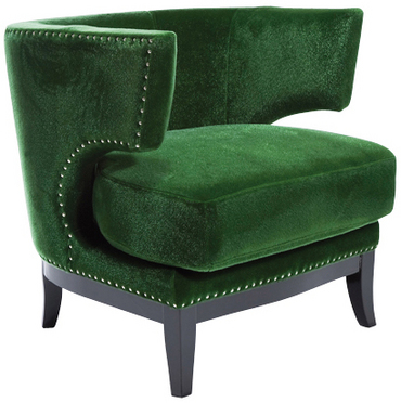 Темное кресло зеленого цвета