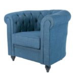 Уютное синее кресло для классического интерьера